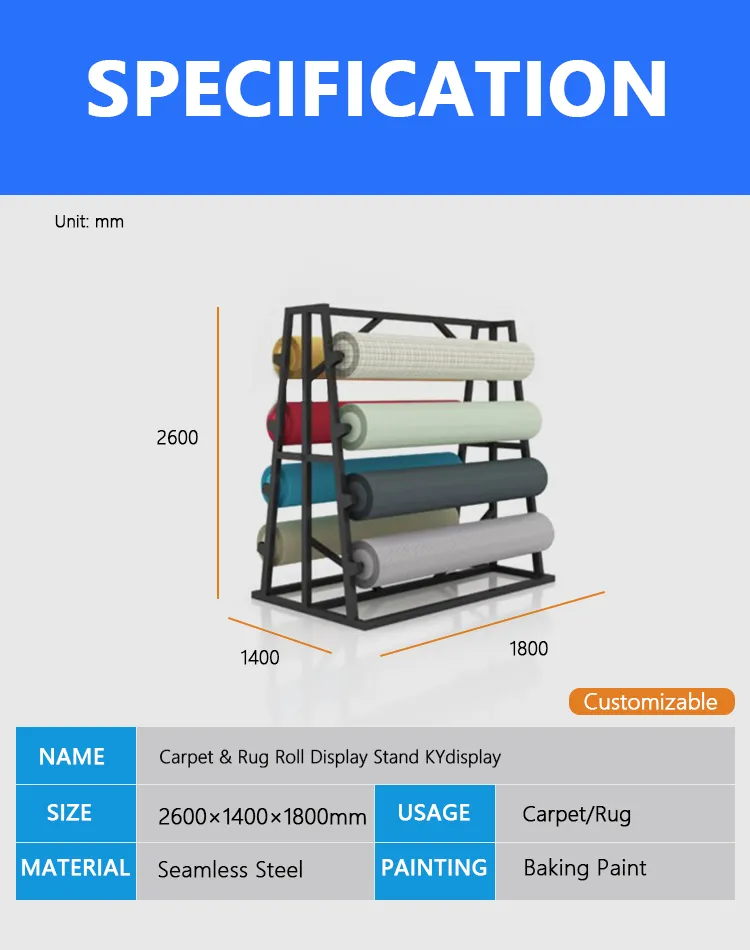 Carpet & Rug Roll Display Stand-Decription-KYdisplay