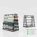 Carpet & Rug Roll Display Stand-black-KYdisplay