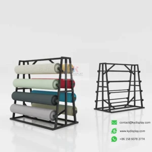 Carpet & Rug Roll Display Stand-black-KYdisplay