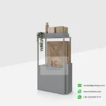 360 Rotating Flooring Display Rack – Compact Vinyl Laminate Wood Sample Stand_silver_KYdisplay