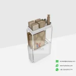 360 Rotating Flooring Display Rack – Compact Vinyl Laminate Wood Sample Stand_white_up view_KYdisplay