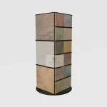 360 Rotating Tile Display Rack – Compact 8-12 Sample Rotating Stand_main 3_KYdisplay