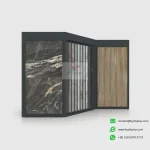 Customizable Sliding Large Format Ceramic Tile Display Rack-Anthracite-KYdisplay