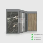 Customizable Sliding Large Format Ceramic Tile Display Rack-grey-KYdisplay