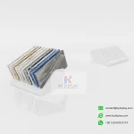 Desktop Display Stand for Exhibitions – Countertop Stone Sample Organizer_white_KYdisplay