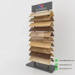Double-Sided Hardwood & Laminate Flooring Display Rack_black_KYdisplay