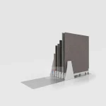White Adjustable Tile & Stone Display Rack side view – KYDISPLAY