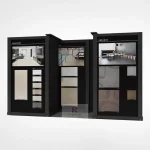 KYdisplay sliding tile display system clean side view