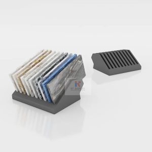 Slot Type Portable Desktop Display Stand for Exhibitions_black_KYdisplay