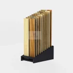 Waterfall Sample Wood Flooring Travertine Quartz Tile Stone Showroom Displays_wood double