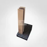 Waterfall Sample Wood Flooring Travertine Quartz Tile Stone Showroom Displays_wood single