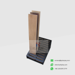 Waterfall Tile Sample Display Stunning Multi-Tier Wood Rack for Ceramic & Porcelain Tiles_sample 1_KYdisplay