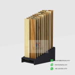 Waterfall Tile Sample Display Stunning Multi-Tier Wood Rack for Ceramic & Porcelain Tiles_sample 2_KYdisplay