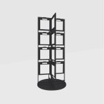 Cross-View Mosaic Tile Display Rack with 4 Double-Sided Panels_blank_KYdisplay