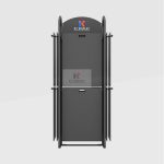 Custom Rug Display Rack with Adjustable Panels_black_blank_KYdisplay