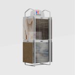 Custom Rug Display Rack with Adjustable Panels_white_KYdisplay