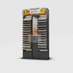 Double-Column Flooring Display Rack with Advertising Panel_left_KYdisplay
