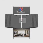 Modular Carpet Swatch Display System Rack_black_blank_KYdisplay
