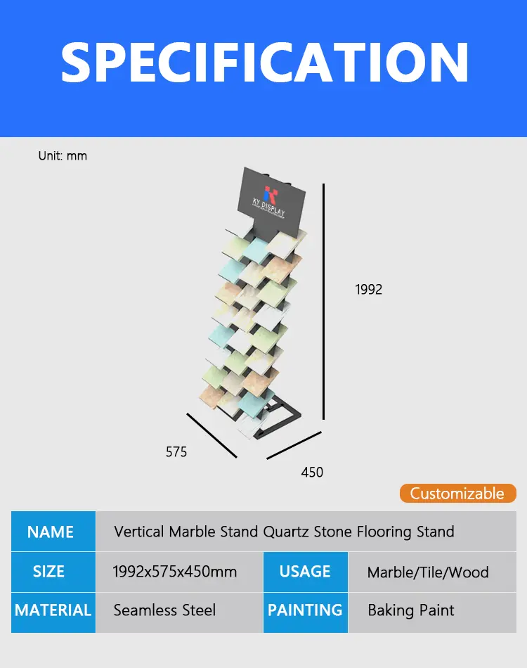 Vertical Marble Stand Quartz Stone Flooring Stand 1 Vertical Marble Stand Quartz Stone Flooring Stand_Decription_KYdisplay