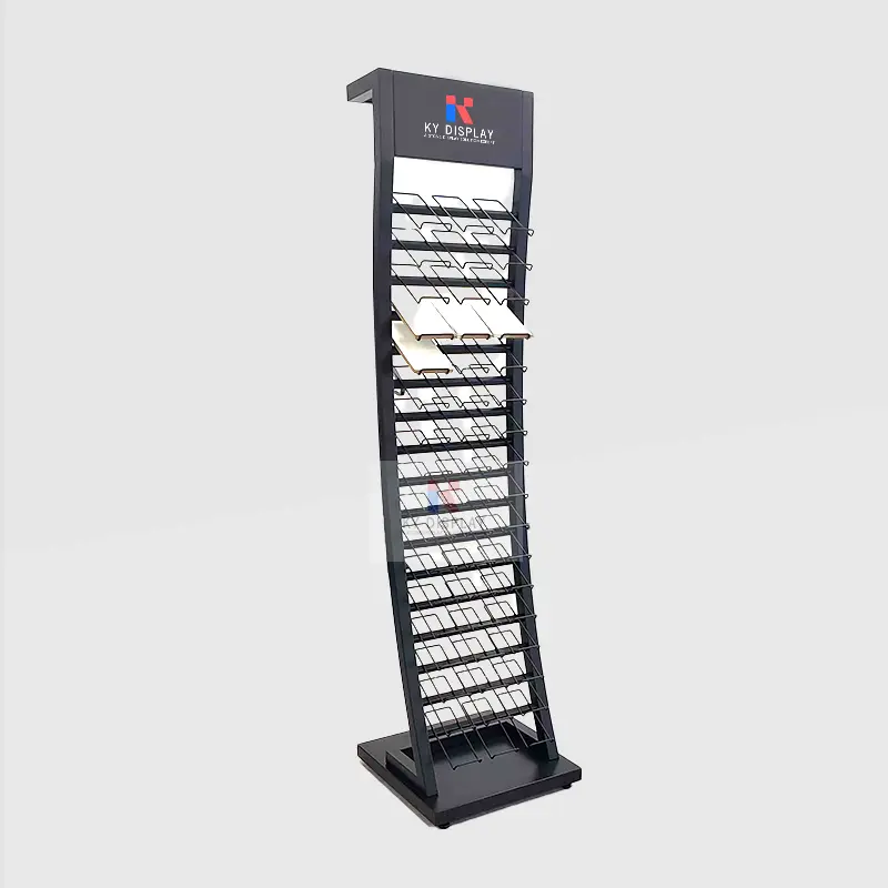 How to Purchase Tile Display Racks – A Global B2B Guide 1 Vertical Metal Tile Display Rack – Modern Display Tower for Showroom Wholesale_news_KYdisplay