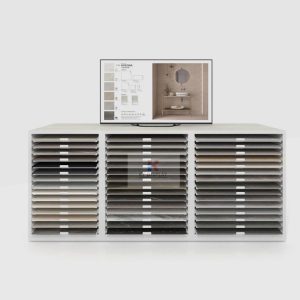 2025 tile display rack trend cover image featuring stylish showroom setups with sleek tile displays