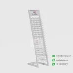 Durable Structure Iron Tube Quartz Stone Sample Display Rack for Showrooms_white blank_KYdisplay