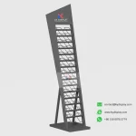 Heavy-Duty Porcelain Tile Display Stand for Showroom Wholesale_black blank_KYdisplay