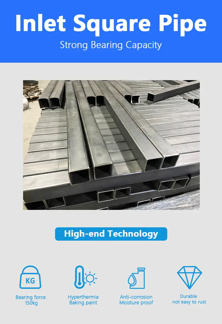 Close-up of the KYdisplay Inlet Square Pipe display rack showcasing its strong bearing capacity, designed for holding stone, granite, and quartz samples securely in showrooms and retail spaces.