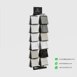 KYdisplay Stone Display Tower Rack – Vertical Stand Holds 12 Quartz, Granite & Engineered Stone Samples_black product_KYdisplay