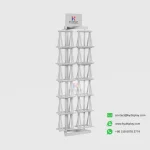 KYdisplay Stone Display Tower Rack – Vertical Stand Holds 12 Quartz, Granite & Engineered Stone Samples_white blank_KYdisplay