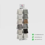 KYdisplay Stone Display Tower Rack – Vertical Stand Holds 12 Quartz, Granite & Engineered Stone Samples_white product_KYdisplay