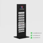 Vertical Stone Tile Sample Display Stand for Showrooms_black blank_KYdisplay