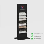 Vertical Stone Tile Sample Display Stand for Showrooms_black product_KYdisplay