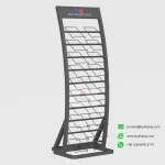 Wholesale Sample Stone Floor Display Rack for Quartz and Granite Samples_black blank_KYdisplay