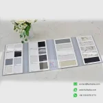 Open flat stone display book – KYDISPLAY sample binder for quartz and tile samples.