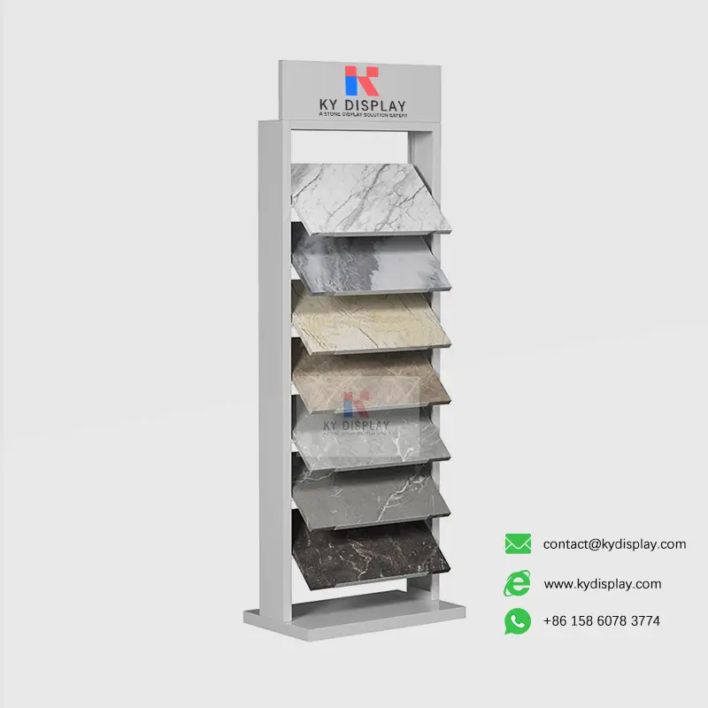 High Quality Granite Display Rack – Display 7 Large Stone Samples ...