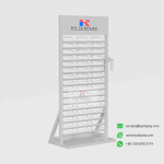 KYdisplay quartz stone display rack side profile empty showing triangular frame support