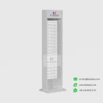 KYdisplay white stone tile display rack side view without samples