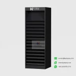 Empty black 15-Tier Sample Display Cabinet, side view – KYDISPLAY