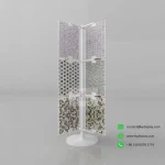 Front view of 3-Tier Rotating Mosaic Sample Rack with samples 1– KYDISPLAY