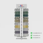 Front view of Rotatable Mosaic Display Stand with mosaic tiles
