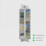 Rotatable Mosaic Display Stand with 10 tiers showing mosaic tiles from side view