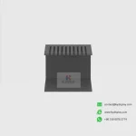 Slot tile display stand by KYDISPLAY – empty black C-shape frame.