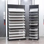 11-Tier Efficient Ceramic Tile Display Rack_liveshot Black 52x35x175cm(20x14x69inch)_KYdisplay - 022