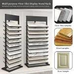 11-Tier Efficient Ceramic Tile Display Rack_liveshot Black 52x35x175cm(20x14x69inch)_KYdisplay - 033
