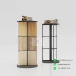 Best Rotating Wood Flooring Display Rack – 360 Degree 18-Sample Wooden Stand_Main 1_KYDISPLAY