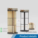 Best Rotating Wood Flooring Display Rack – 360 Degree 18-Sample Wooden Stand_Product Detail_KYDISPLAY