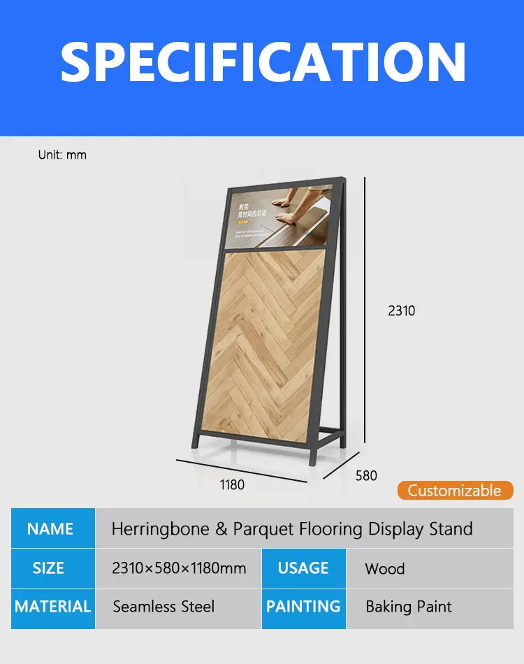 Herringbone & Parquet Flooring Display Stand 1 Parquet Flooring Display Stand