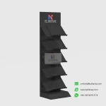 Marble Display Rack – Custom Marble Sample Display Stand_black empty_KYdisplay