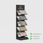 Marble Display Rack – Custom Marble Sample Display Stand_black samples_KYdisplay